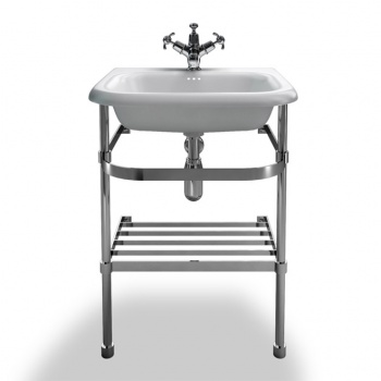 Small Roll Top Clearwater Basin With Stainless Steel Stand